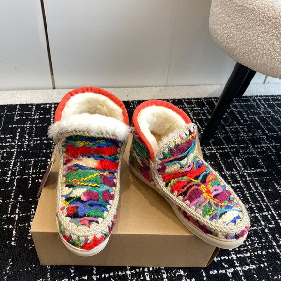Mou Eskimo Mini Series Ethnic Round-Toe Women's Snow Boots - Picture 3 of 9